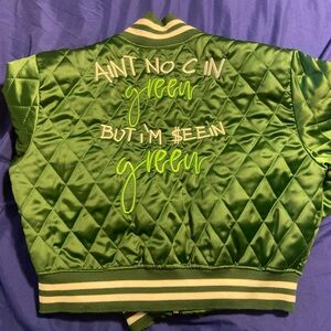 IN MY BAG CROPPED JACKETS- GREEN